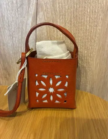 [ 미사용 새상품 ] genten 컷워크 미니 백참