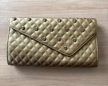 [새상품급] 골드 스컬 클러치백 골드 체인 포함