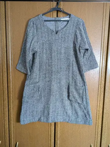 기우에몬 KURUMI 7부 소매 무릎 기장 튜닉 원피스