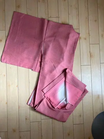 이로무지 순수 실크 핑크 기모노