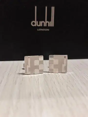 던힐 Dunhill 커프스 커프 링크 실버 심플