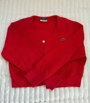 LACOSTE 빨간색 가디건 EXCLUSIVE EDITION