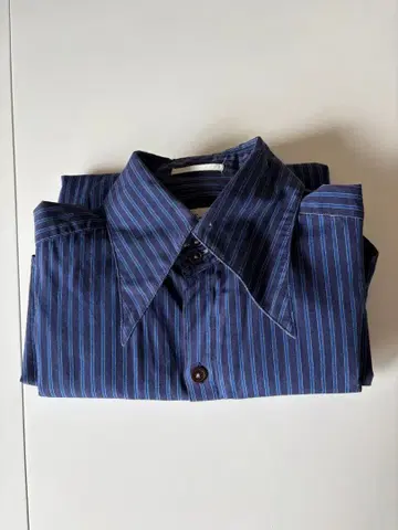 Paul Smith 네이비 스트라이프 긴팔 셔츠 S