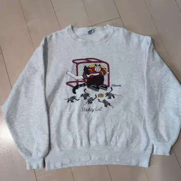 80s90s 밤비 캣 USA제 맨투맨 트레이닝복 하키