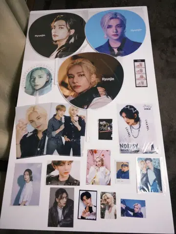 Straykids 현진 굿즈 부채 트레이딩 카드 포토 카드 사진