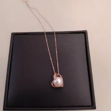 스타 주얼리 펄 하트 목걸이 K10