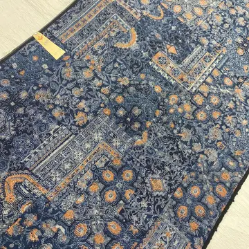 6690 미장 네이비 컬러 울 옷감 사라사