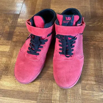 supra 스니커즈 스웨이드 빨간색