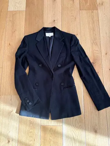 UNTITLED 블랙 더블 브레스트 테일러드 자켓