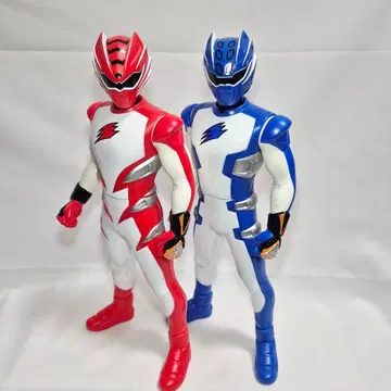 슈퍼 게키레드 & 블루 빅 소프트 비닐 피규어 30cm 게키레인저