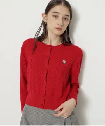 [최종 가격 인하] Rirandture mimi 자수 가디건 레드