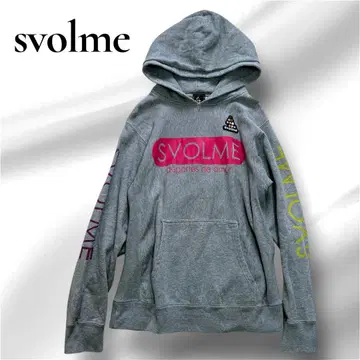 SVOLME 후드티 맨투맨 후디 로고 프린트 그레이