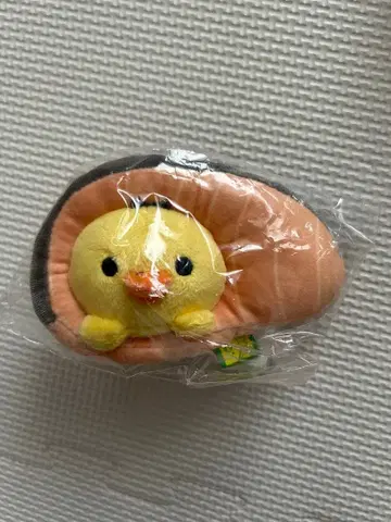 리락쿠마 키이로이토리 슈퍼 키이로이토리 손바닥 봉제 인형 연어