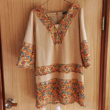 Diagam 자수 긴팔 원피스 사이즈 38