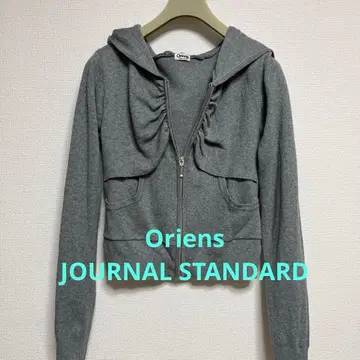 Oriens JOURNAL STANDARD 니트 개더 지퍼 상의
