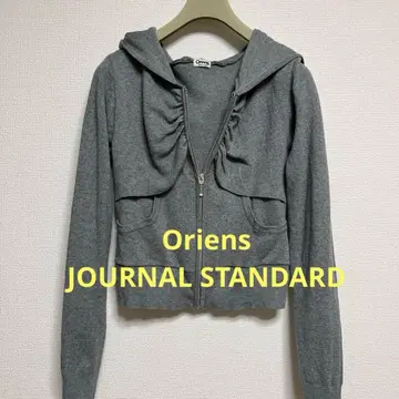 Oriens JOURNAL STANDARD 니트 개더 지퍼 상의