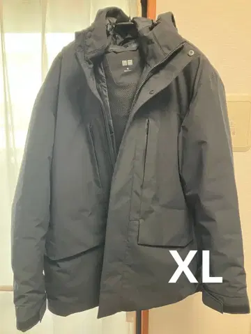 UNIQLO 하이브리드 다운 후드티 블랙