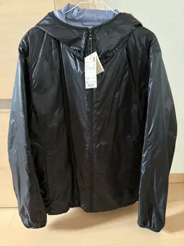 UNIQLO 풀 집업 나일론 자켓 후드티 XL 블랙