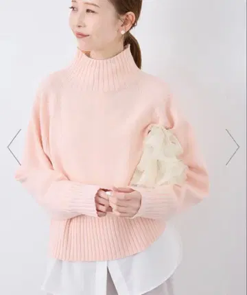 하이넥 래글런 니트 풀오버