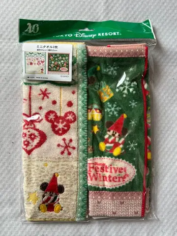 디즈니 크리스마스 미니 타월 2개 세트
