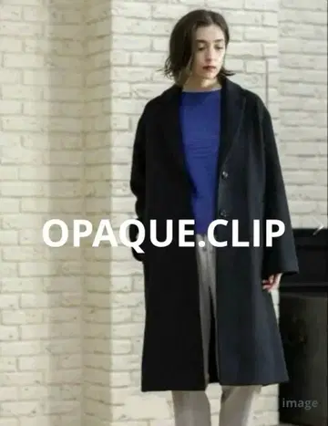 [ 잡지 게재 상품 ] 새상품급 코트 오파크 클립 울 혼방 빠른 발송