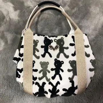 Think Bee! 곰 무늬 토트백