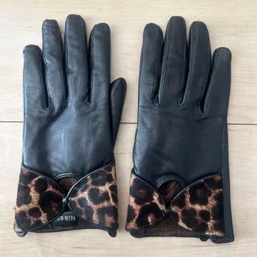 가죽 레오파드 무늬 장갑