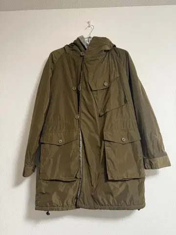 niko and - 올리브 그린 모즈 코트 플리스 라이닝