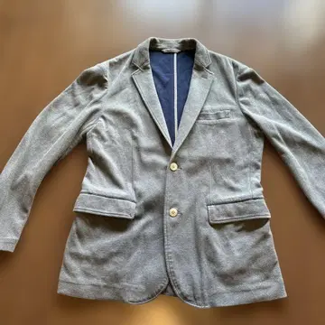 BEAMS 캐주얼 자켓 그레이 L 저지 소재