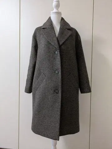 A.P.C 글렌체크 패턴 체스터 코트