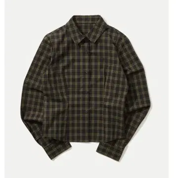 [ WHO'S WHO gallery ] 브로드 체크 다트 셔츠 다크 그린