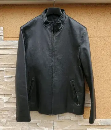 컴시즘 블랙 가죽 싱글 라이더 자켓 사이즈 L
