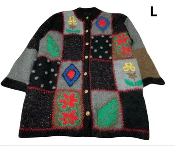 울 모헤어 올 패턴 3D 니트 코디건 화려한 개성적인 레어