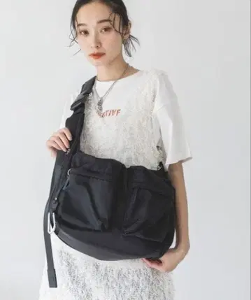 JENASIS 나일론 벨트 바디 BAG 블랙