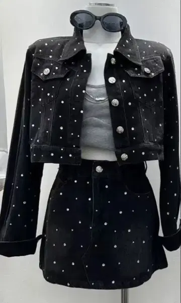 비쥬 데님 셋업