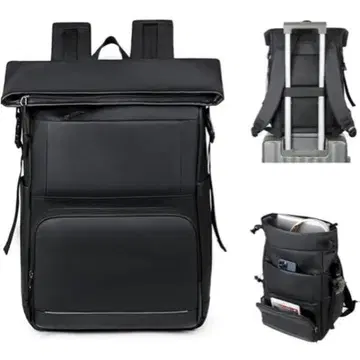 [Keranixy] 비즈니스 백팩 남성용 롤탑 백팩 35L 대용량