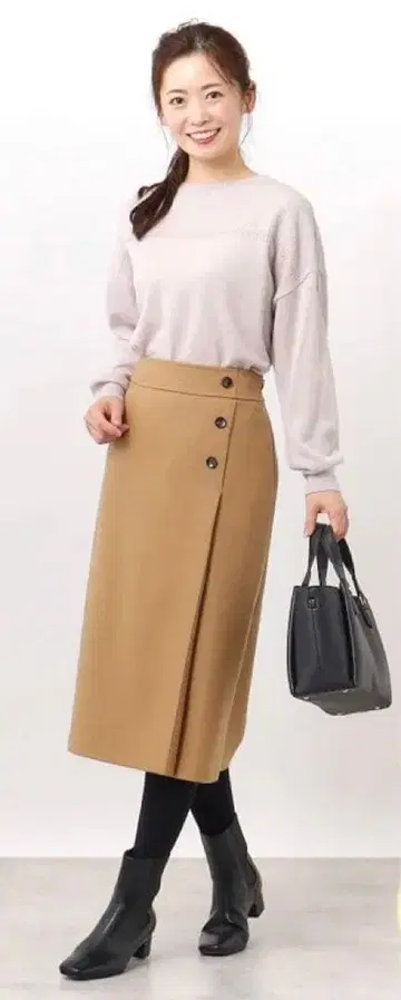 리플렉트 울 스커트