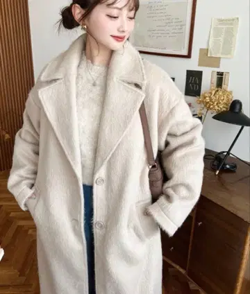 moment+ 샤기 롱 체스터 코트 [ 새상품 ]