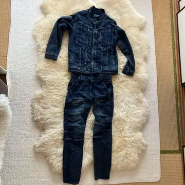 스트레치 데님 자켓 팬츠 상하의 set