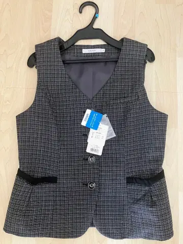 ENJOY 체크 무늬 베스트 사이즈 13