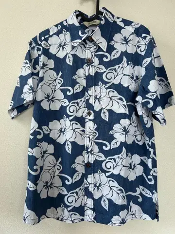 PARADISE BAY 하와이안 셔츠 S 히비스커스 패턴
