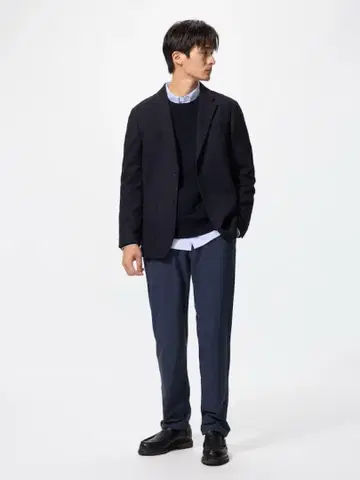 빅 사이즈 블랙 UNIQLO 웜 스트레치 팬츠