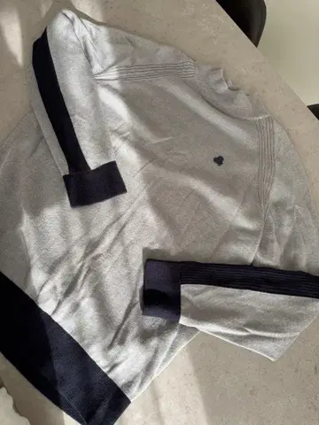 and per se 골프 그레이 네이비 니트 L