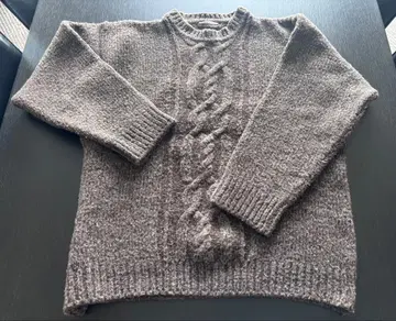 폴 스튜어트 케이블 짜임 스웨터 M 사이즈 그레이 계열