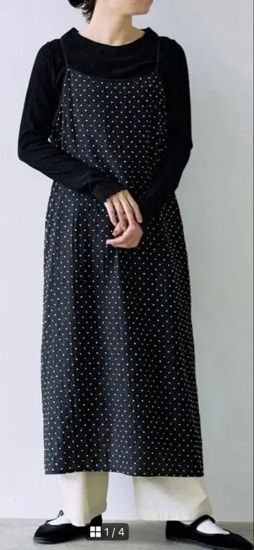 yuni 도트 자카드 페치 원피스