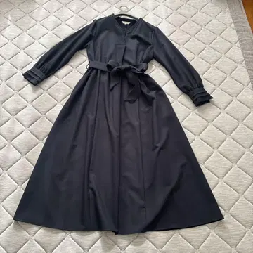 [새상품급] PLST 네이비 롱 원피스 허리밴딩 리본 포함 M