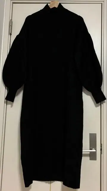 CLANE 니트 롱 원피스 심플 블랙