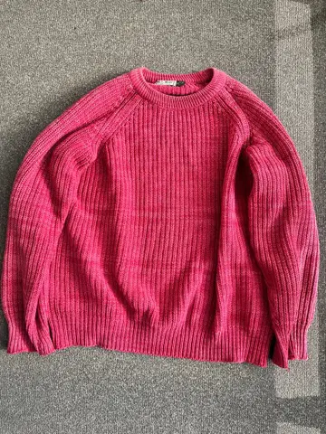 80s 90s L.L.Bean cotton Knit pink red
