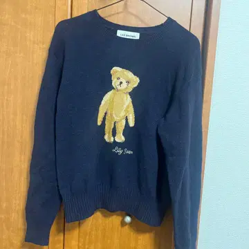 Lily Brown Lily Bear 네이비 니트 풀오버