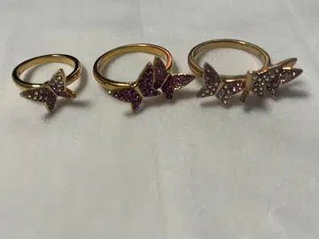 스와로브스키 반지 나비 3종 세트